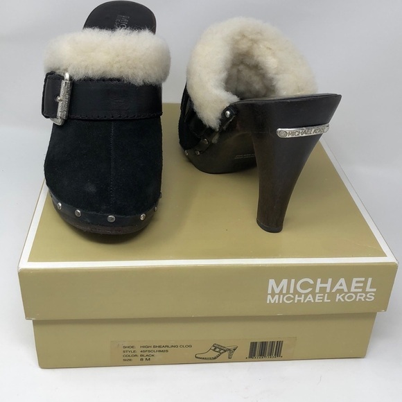 𝅺MICHAEL Kors black suede clogs 8M in box. - Picture 2 of 12